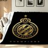 1PC Club Brugge KV Custom Name Patterned Flannel Blanket Suitable For All Seasons for Home Decor Warmth and Comfort Gifts Holiday Present