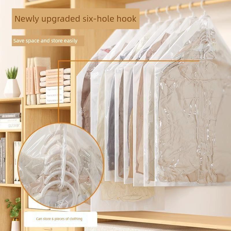 German Hanging Vacuum Storage Bags for Home Use, Suitable for Coats, Cotton Clothes, and down Jackets; Compression Bags for Wardrobe Organization
