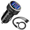 Car Charger 2 USB Ports Fast Charging Digital Display Car Accessories For Mercedes Benz AMG GLE GLS GLC CLA GLB ML W204 W206 W205 W212 W203