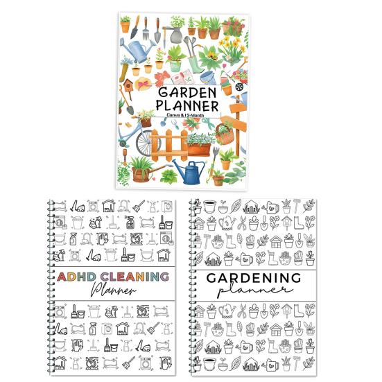 Planner Logbook 12-Month Plant Care/Gardening/Cleaning Notebook Daily Weekly Monthly Schedule Organizer