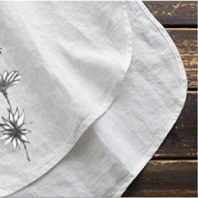 Summer Daisy Print Top Sleeveless Round Neck Casual Vest for Women's Cotton and Linen Blouses & Shirts