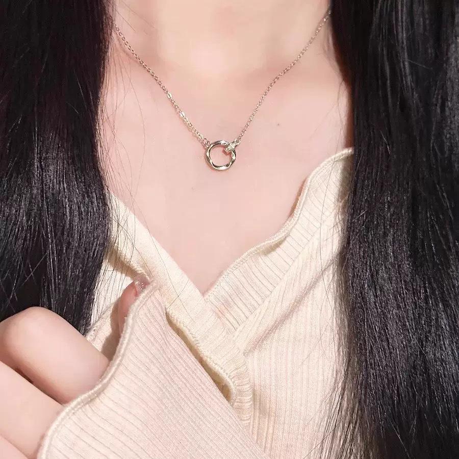 Women's Summer Luxury Titanium Steel Necklace - High-End Design Clavicle Pendant