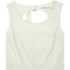 Calvin Klein Solid Color Back Button Flared Sleeveless Dress Women dresses White J223456-CGA
