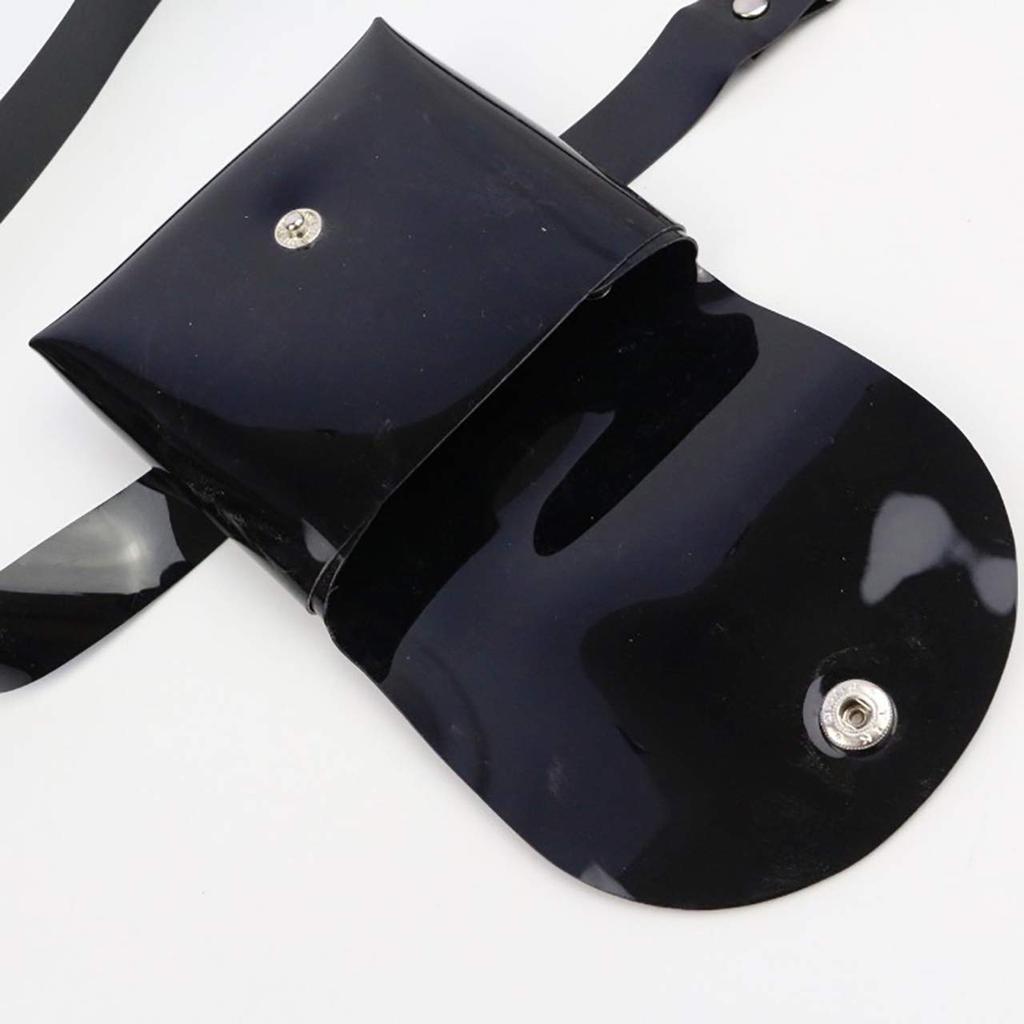 WHITE FANG Waist Bag Pouch with Leather and Enamel Cute BT253 Women's Belt, Detachable, Design, (02 Clear)