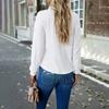Herbst Mode Frauen T-shirt Winter Langarm Casual Lose Tees 2023 Einfarbig Stricken Top Streetwear Tops Kleidung 30055