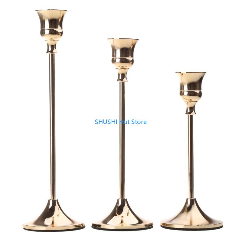 3pcs/set Candelabra Holder Wedding Table Centerpieces Stand Candelabrum D57B