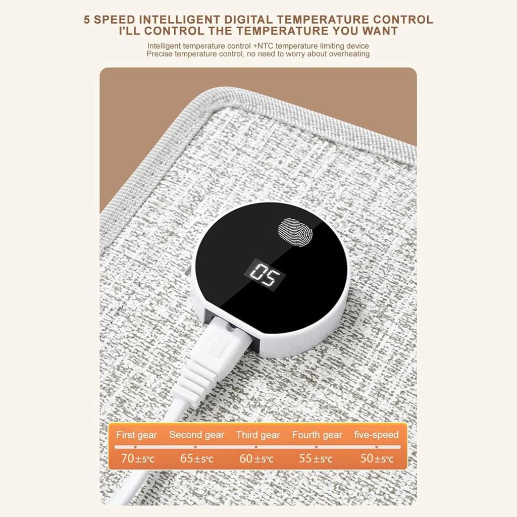 HOMZY Silent Foldable Leg Warmer Pro - Under Desk Electric Foot Heater with Thermostat & Auto Shut Off for Office Home Timer