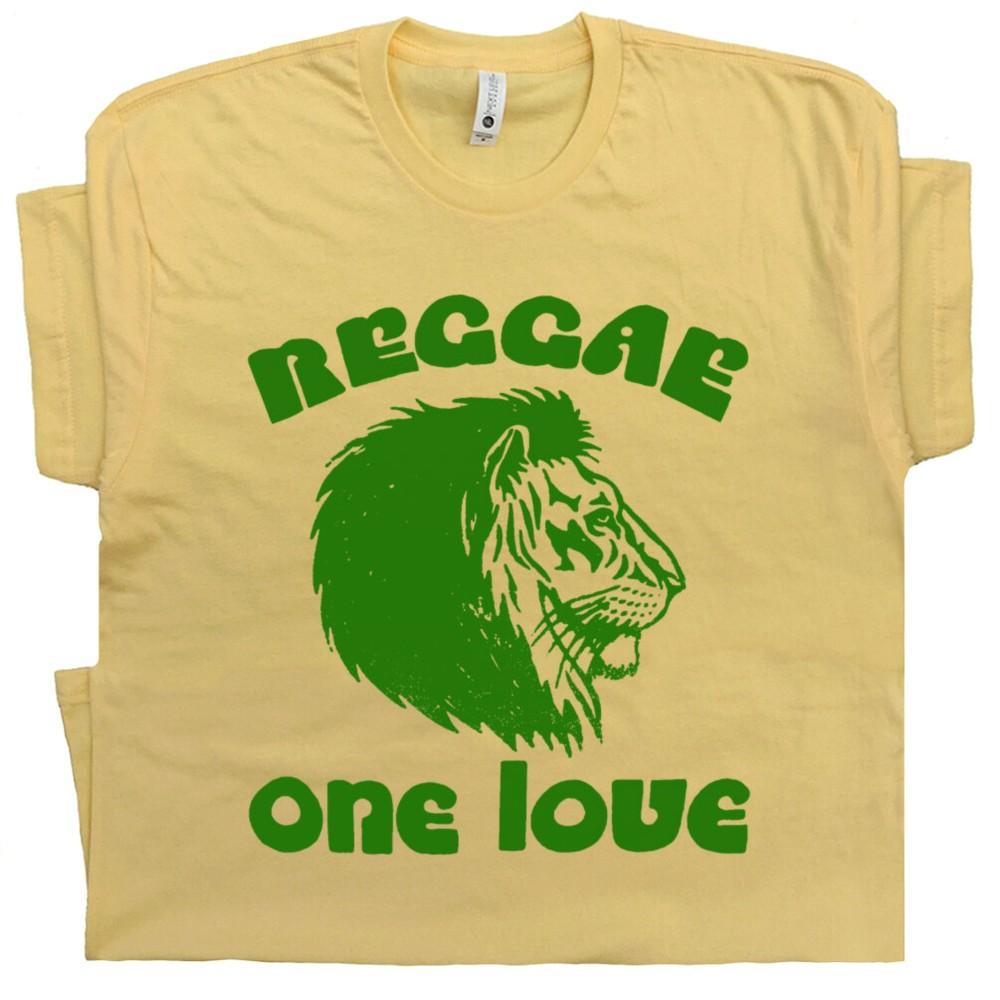 Reggae Tričko One Love Lev Cool Vintage Rasta Pozitivní Vibrace Pro Muže Ženy Dítě