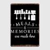 Meals And Memories Metal Plaque Poster Club Party Party Retro Plates Tin Sign Poster