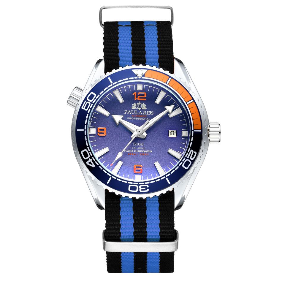 Paulareis Fully Automatic Mechanical Luminous Classic Canvas Strap Men's Watch