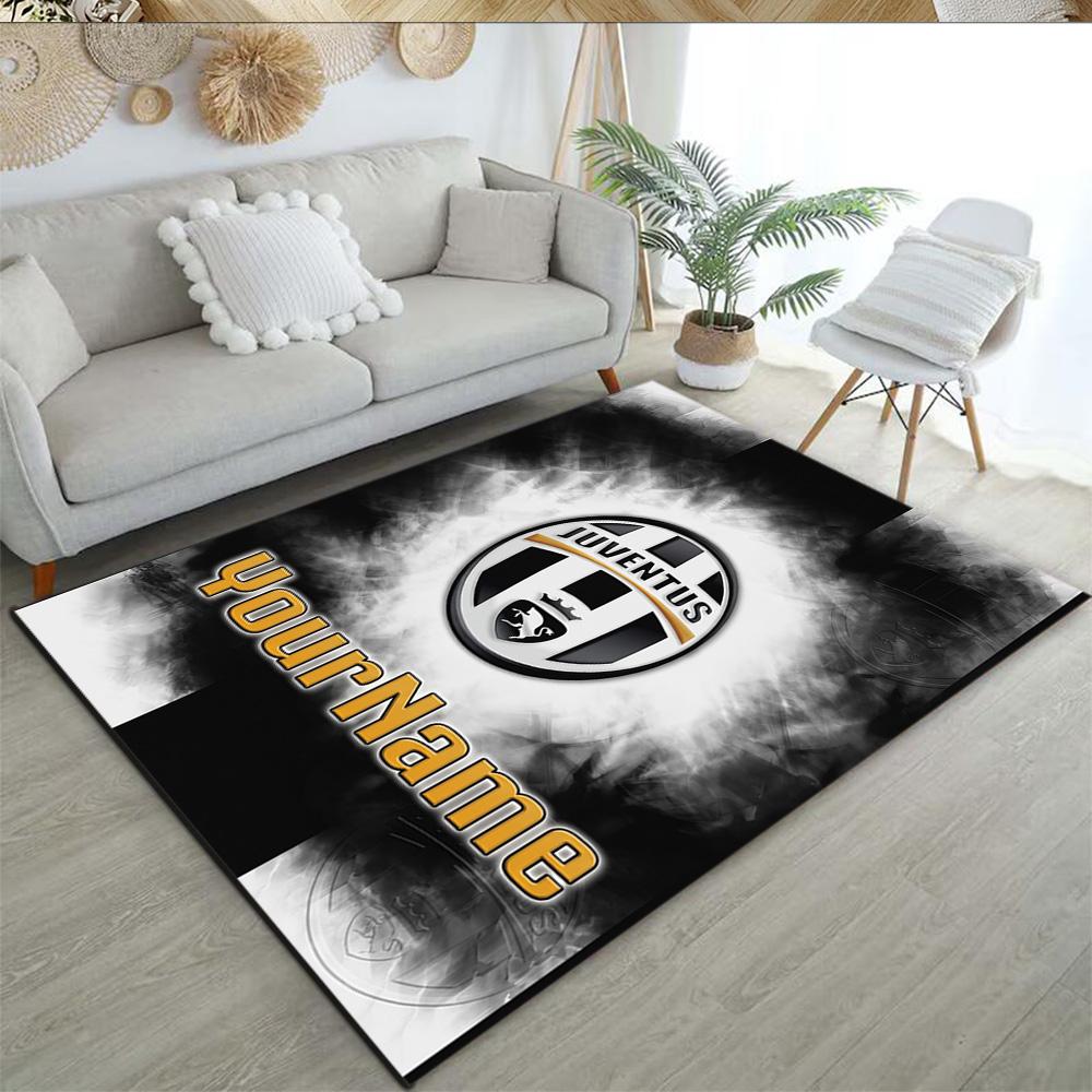 Juventus Personalized Name Area Rug Design for Balcony Foyer Decorate room Dormitory Antislip Carpet Office home decor