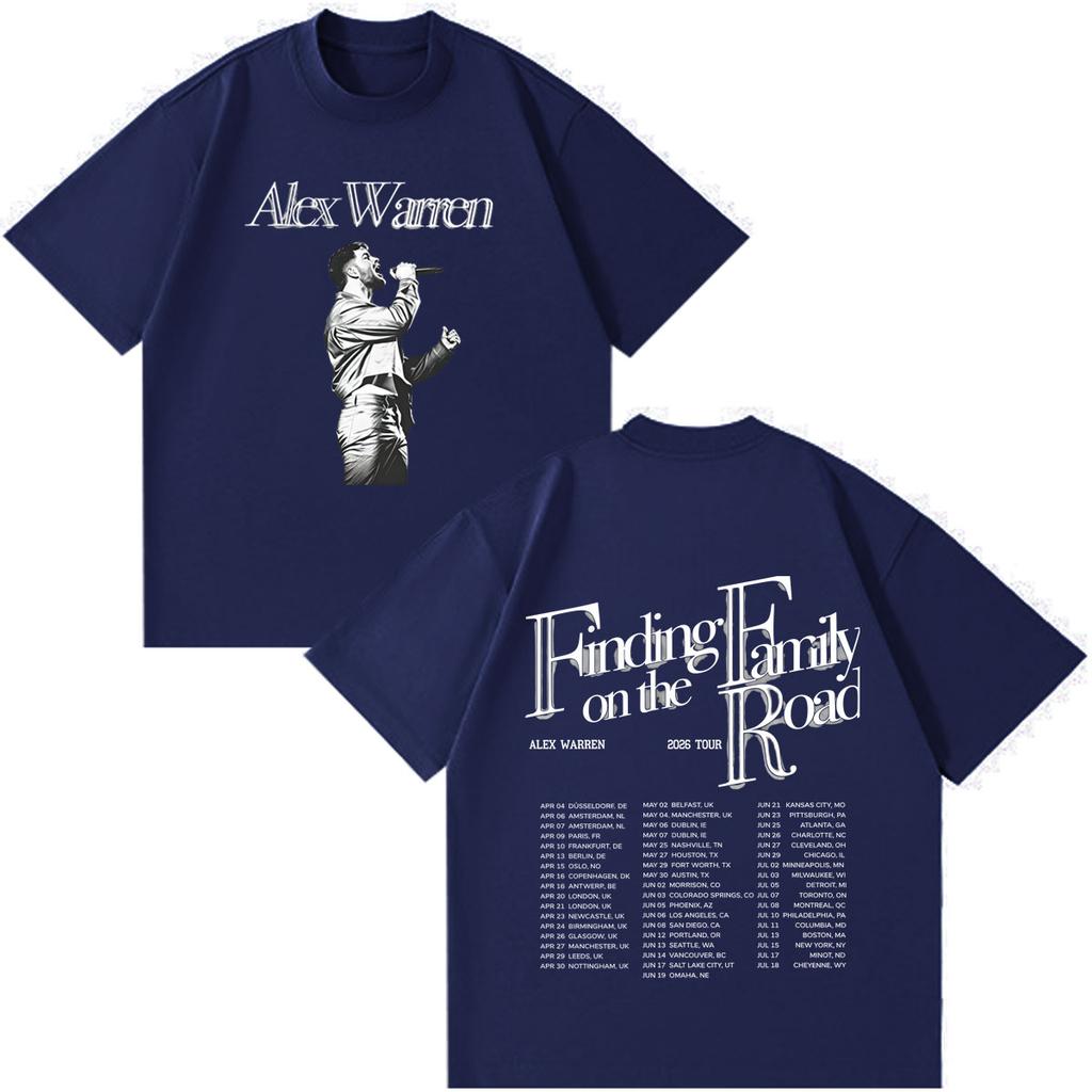 Alex Warren 2026 Tour Graphic Merch T Shirts Unisex Unisex Fashion Vintage Tshirts Short Sleeve Cotton Loose Gothic Punk T Shirts