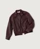STIMMUNG INNEN FRAU (Frau) Panel Leder Bikerjacke_Weinrot