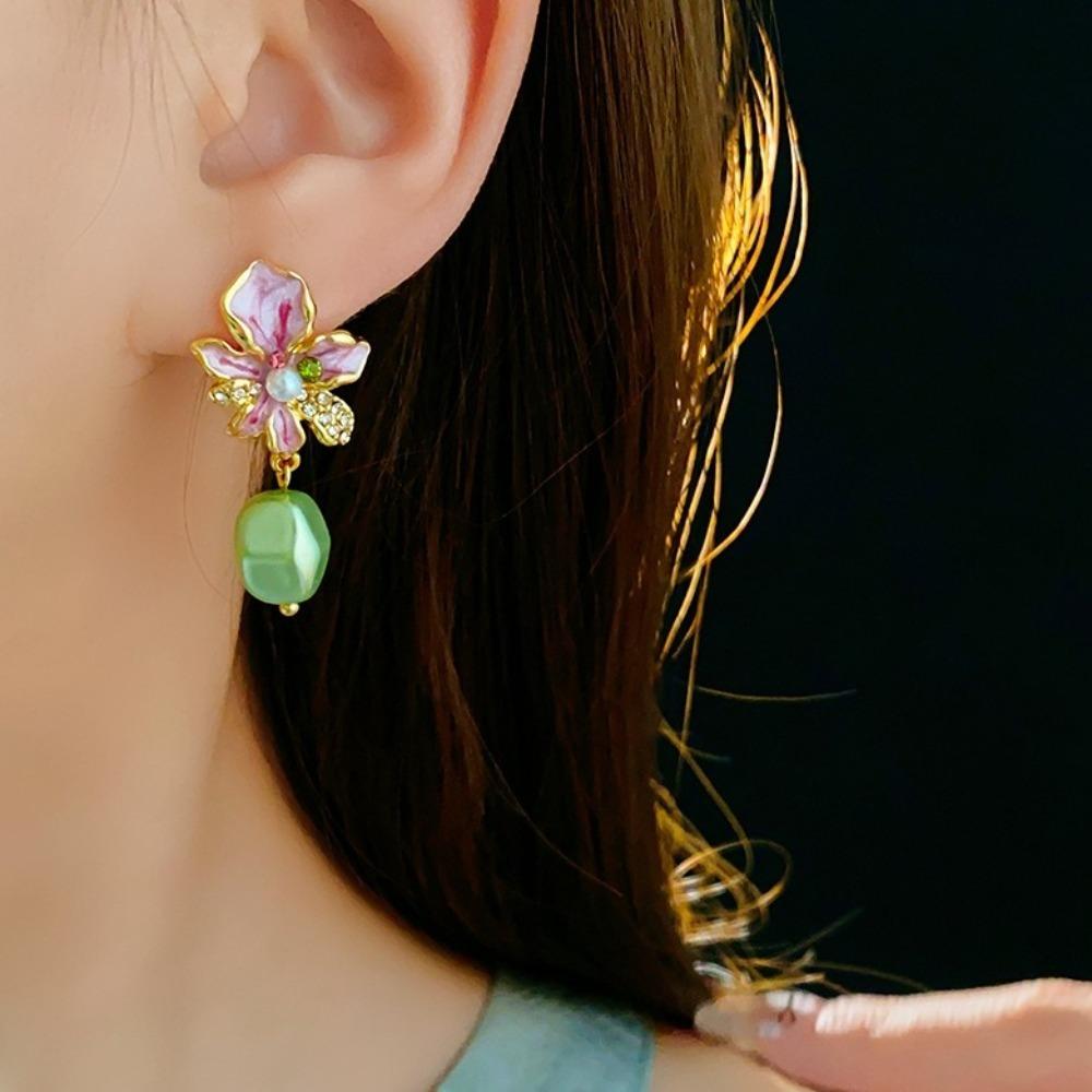 Ear Jewelry Bohemian Earrings Women Pearl Pendant Sweet Drop Earrings Flower Stud Earrings  Party