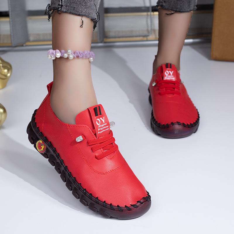 Sneaker für Damen Weicher Komfort Flache Loafer Schuhe Slipper Neue Mode Outdoor Rutschfest Lässige Lederschuhe Zapatillas Mujer