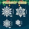 18/36pcs Merry Christmas Paper Snowflakes Glitter White Double-Sided Xmas Tree Pendants Lightweight Snow Flakes Charm