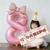 Girls' 5th & 6th Birthday Decor Set with Bow, Net Yarn, and Balloons for a Festive Photo Atmosphere
