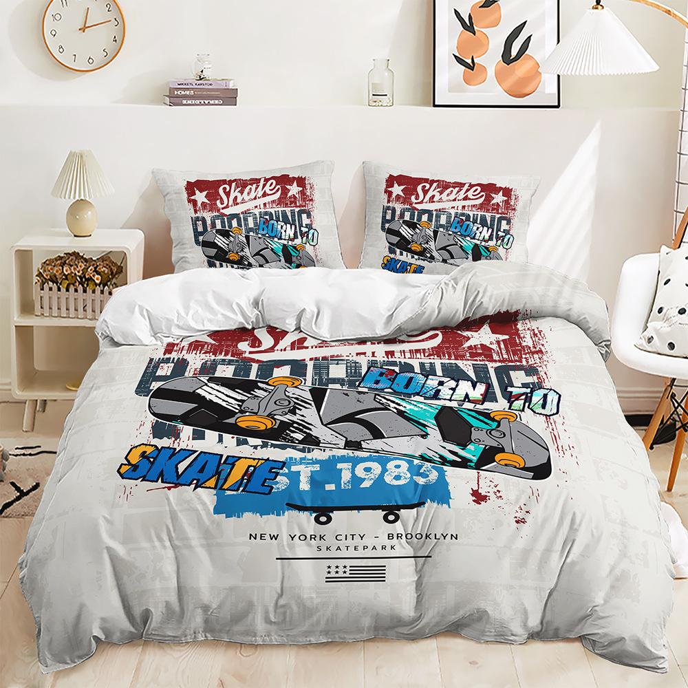 

Покрывало для квилта, Покрывало для кровати с оливковыми спортивными мячами, Комплект постельного белья из трех предметов с цифровой печатью 135 * 200 (two-piece set) 90g