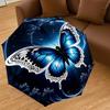 1 Stück Schmetterling Nacht Automatisches Öffnungs-/Schließschirm mit Winddichtigkeit, stabiles Dach mit 8 Speichen, langlebige Speichen, modisches Design, Outdoor-Accessoire, lustiger Prin