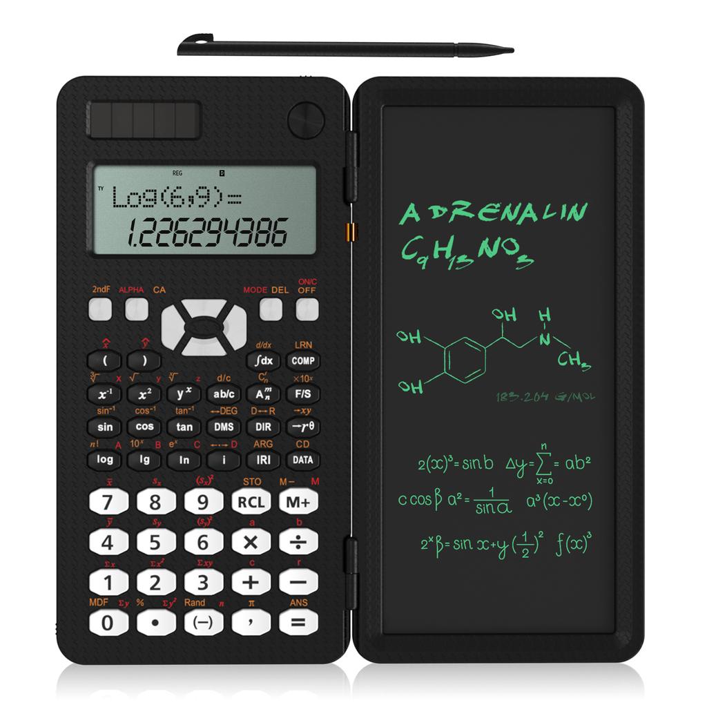 Scientific Calculator With Writing Tablet 991MS 349 Functions Engineering Financial Calculator For School Students Office Solar