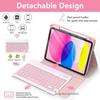 Compatible Protective Leather Case with Bluetooth Keyboard for iPad 11th Gen A16 Tablet - Spanish Layout.