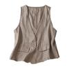 Women Vest Sleeveless Single-breasted Cardigan Solid Color Thin V Neck Slim Fit Casual Daily Wear Lady Waistcoat