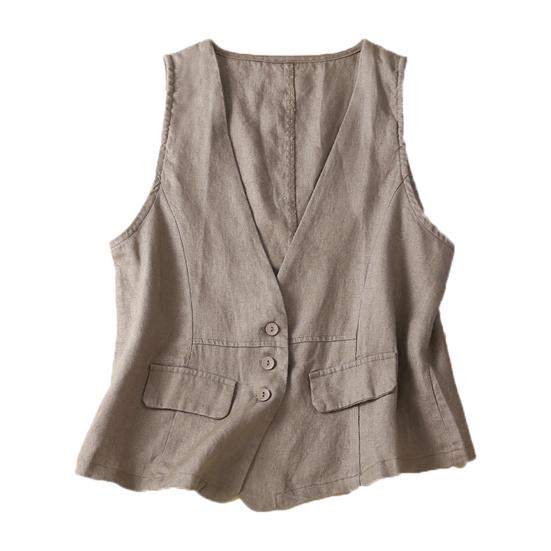 Dámská vesta Jednořadý cardigan bez rukávů Jednobarevný Tenký výstřih do V Slim Fit Běžné Denní nošení Dámská vesta