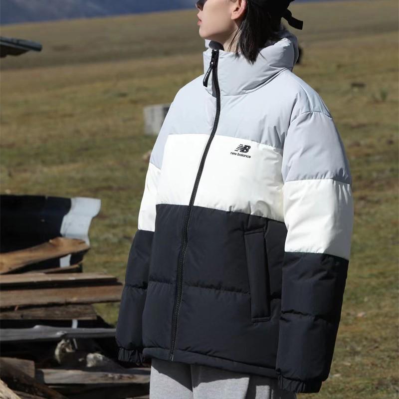 New Balance Down Jackets Unisex Light Gray Stand Collar Moderate Other 5PC44283-GR