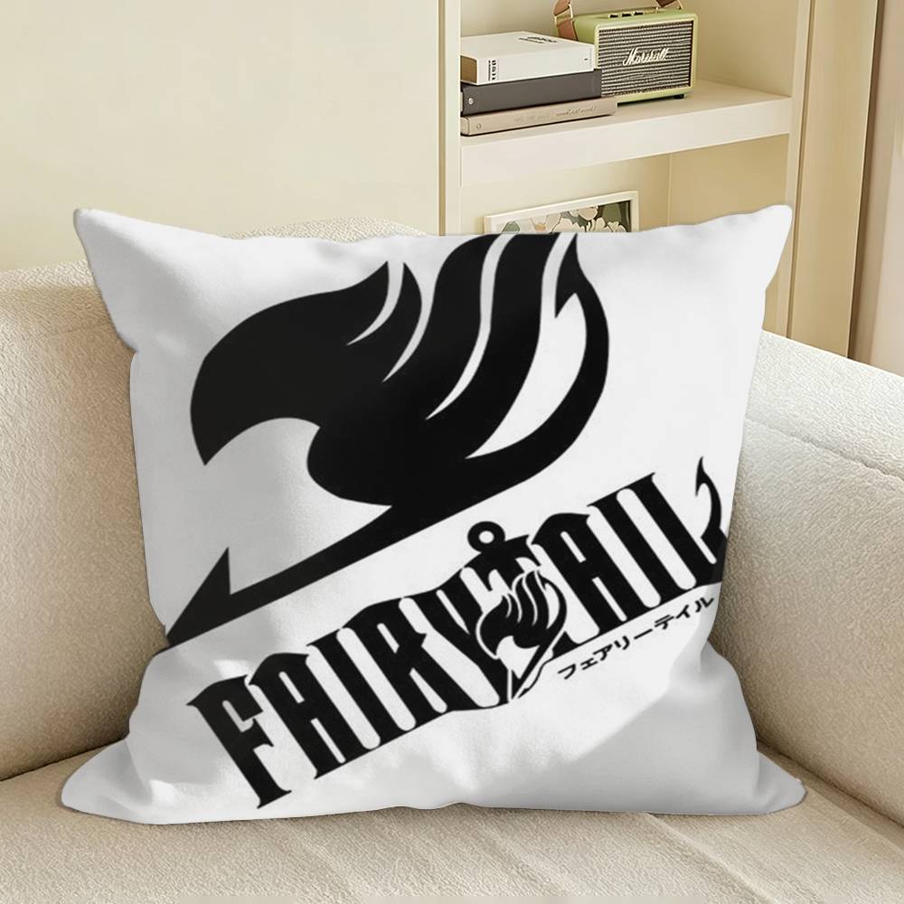 Lucy Anime FFairy Tail Natsu Square Sofa Pillow Cover Solid Color Living Room Home Decor Cushion Case
