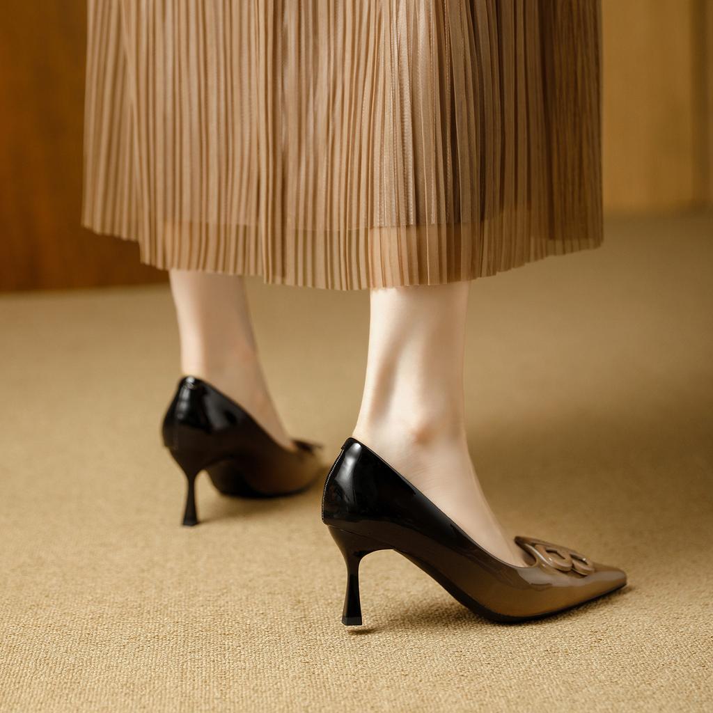Pointed High Heels 2026 Spring and Autumn European and American Fashion Banquets Gradually Change Color Not Tired Feet Thin Heels
