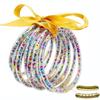 9 Stück/Set Modeschmuck Goldenes Armband Buddhistisches Jonc Armreifen Set für Damen Glitzergefülltes Jelly Silikon Buddha Mädchen Armbänder