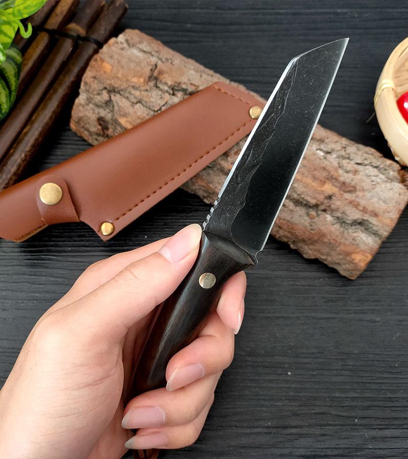 New Design Stainless Damascus Pattern Boning Knife Stainless Steel Forged Kitchen Fruit Knife Meat Knife Chopper Knife Kitchen Knives