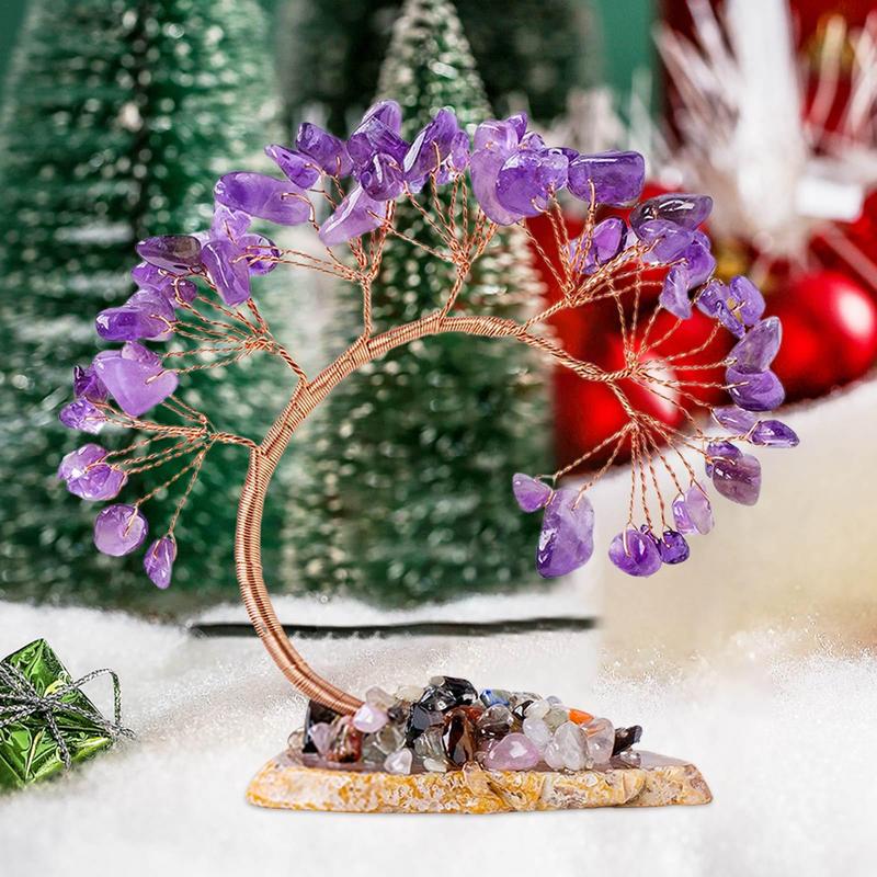 Natural Crystal Money Tree Feng Shui Decoration For Wealth And Luck Mineral Reiki Healing Ornaments Gift For Souvenir supplies