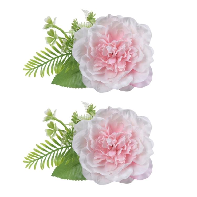 Pack of 2 Artificial Flower Curtain Clips Decorative Tiebacks Clasps Buckles Window Drape Holders Holdbacks Home Decors