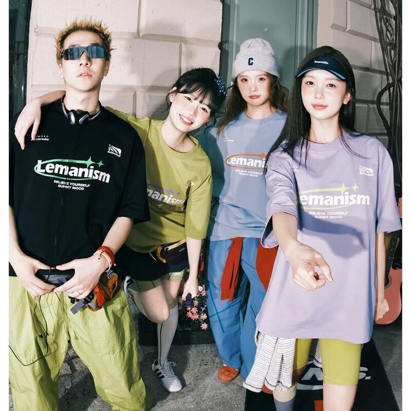 LEMANISM Men s & Couple s Sun Protection Cooling Letter Print T-Shirt 2XL