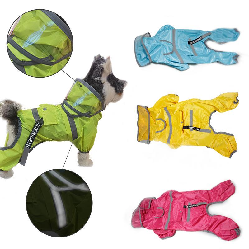 Pet Supplies Large Brim Waterproof Comfortable Breathable Dog Four-legged Raincoat