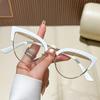 Metal Cat's Eye Reading Glasses Half Frame Anti-blue Light HD Reading Glasses Women's Grade Presbyopia Glasses Diopters To +4.0
