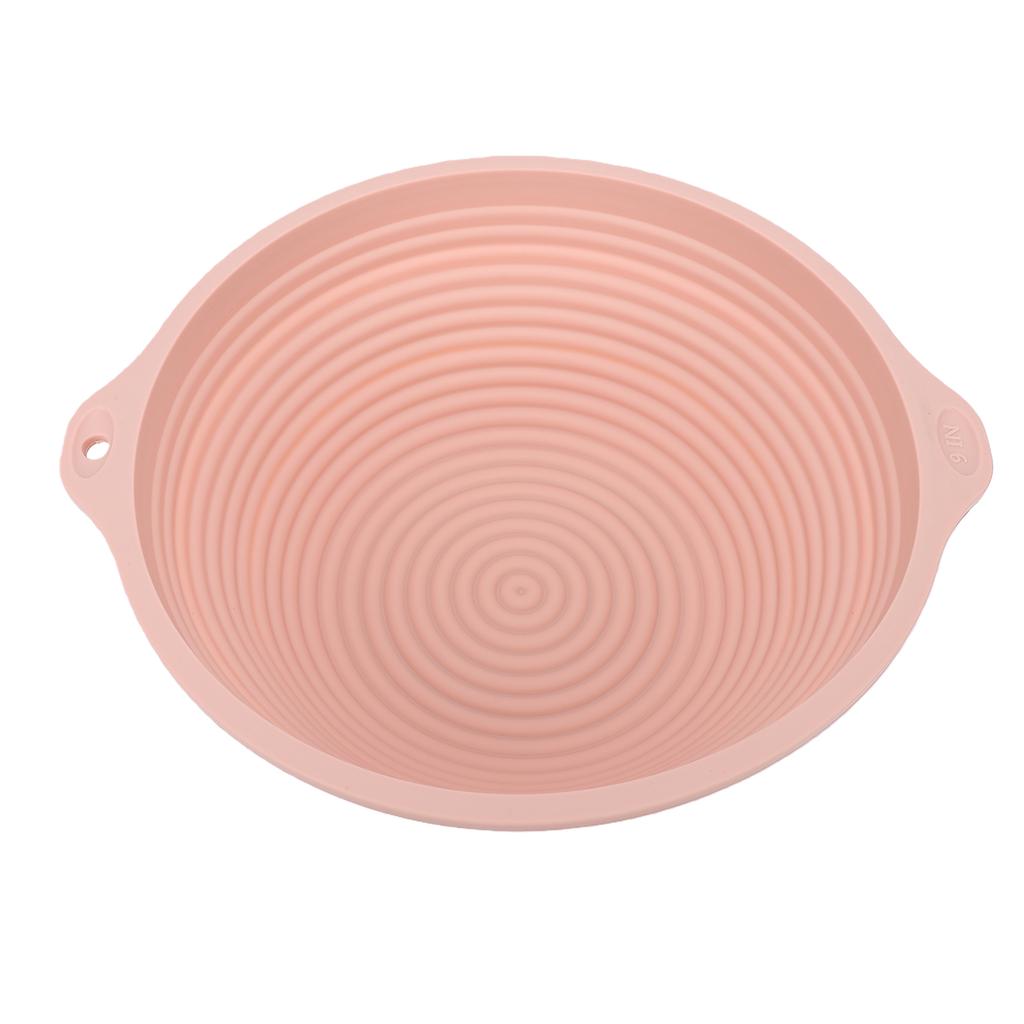 Silicone Bread Proofing Basket Built In Reinforced Steel Rim Ring Round Dough Proofing Bowl Container with Handles