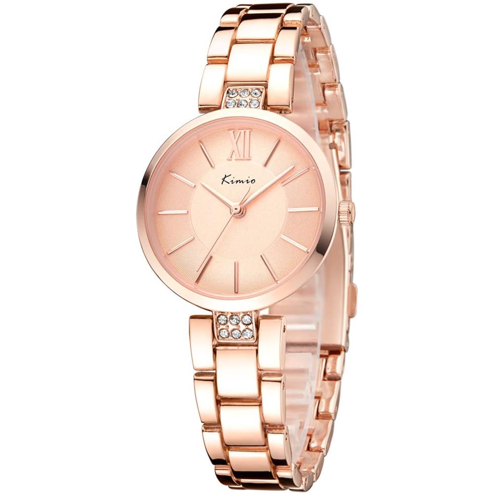 KIMIO K6133 Women s Analog Wristwatch Silver Stainless Steel 30m Water Resistant