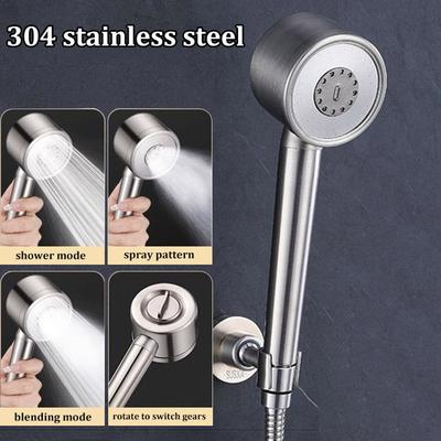 Tête de Douche à Main Haute Pression en Acier Inoxydable 304 Ensemble de Tête de Douche à Main Réglable 3 Modes pour Salle de Bain