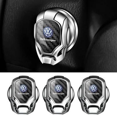 Car Badge One-click Start Protective Cover Start Stop Button Decoration Sticker For Volkswagen VW Golf Polo Passat Tiguan Rline