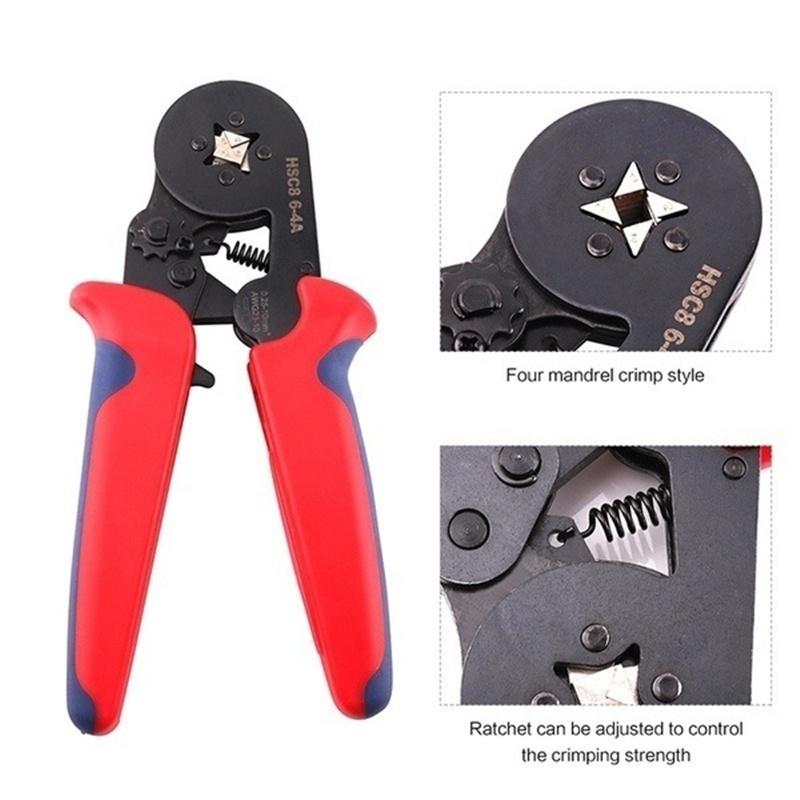 Crimper Plier Set, Self-adjustable Wire Crimping Tools Wire Crimping Terminals  Wire Cable Tube Terminals  with 800/1200PCS Sets 0.25-10mm²