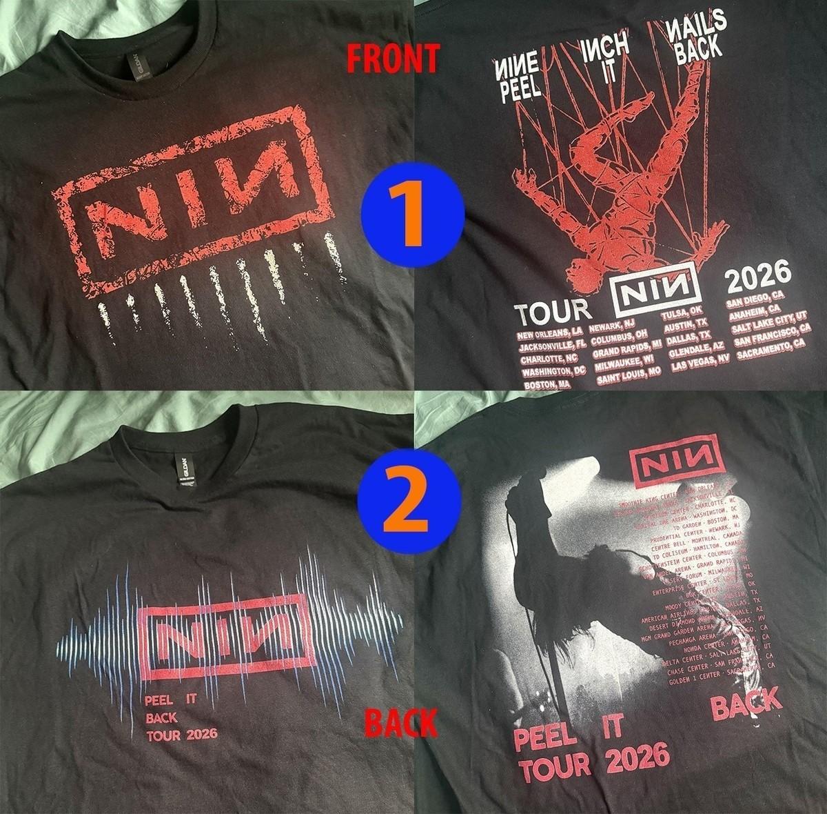 Retro Nine Inch Nails NIN Peel It Back Tour 2026 Cotton All Size Shirt U18.388 XXXL