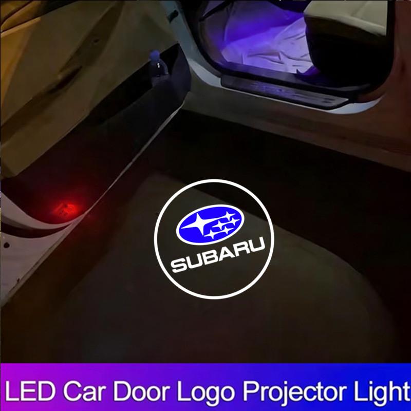

LED Car Door Ghost Shadow Lamp Logo Projector Welcome Light Accessories For Subaru Outback Legacy Impreza Tribeca Forester XV 2PCS