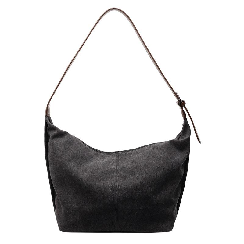 Borsa Grande in Tela da Donna Versatile Sottobraccio Borsa a Spalla a Tracolla