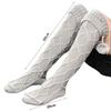 1 Paar gestrickte Beinwärmer 60cm lang Bodensocken Lolita-Stil Plüschsocken Winter für Damen