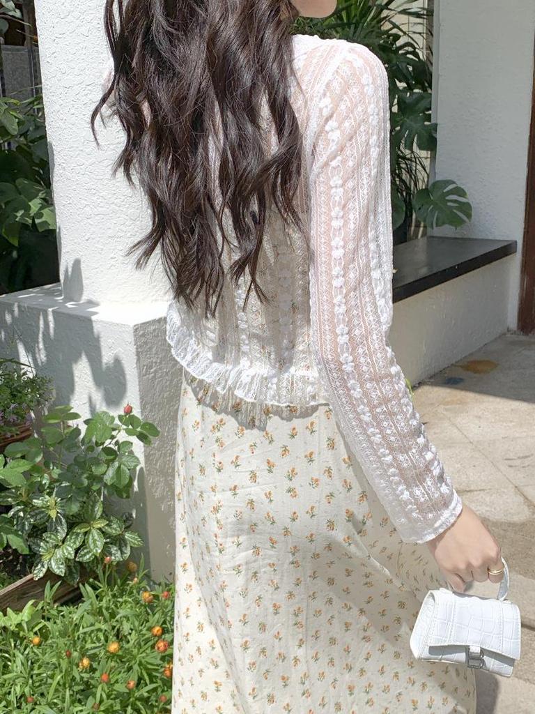2026 Summer Lace Cardigan Jacket: Stylish Sun Protection Shawl with Skirt for Women