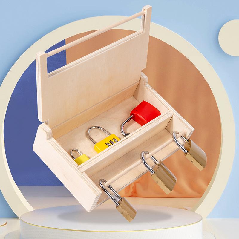 Open the unlock box Children's kindergarten Hands-on ability Early education Unlocking teaching aids Educational toys
