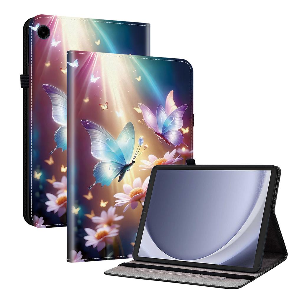 Para Samsung Galaxy Tab A11 Capa de Couro Estampa Impressa Suporte Capa para Tablet com Porta-Cartões