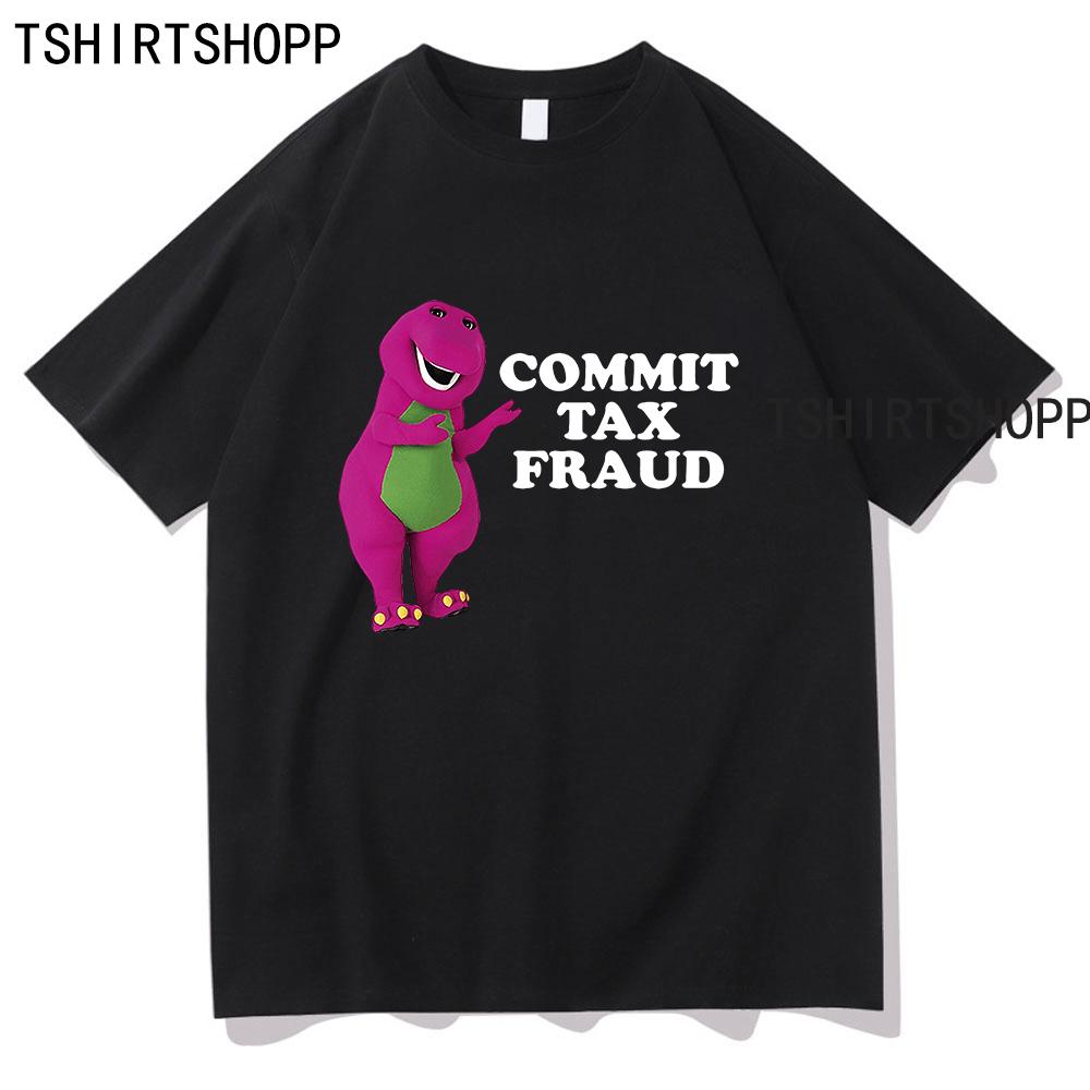 Men Short Sleeve Graphic Commit Tax Fraud T Shirt Rugged Outdoor Collection Men/Women Print Novelty T Shirt Cotton Tops Clothes